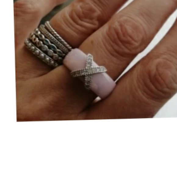 🥰Host Pic💖New Ceramic Ring with Bling - Picture 4 of 5